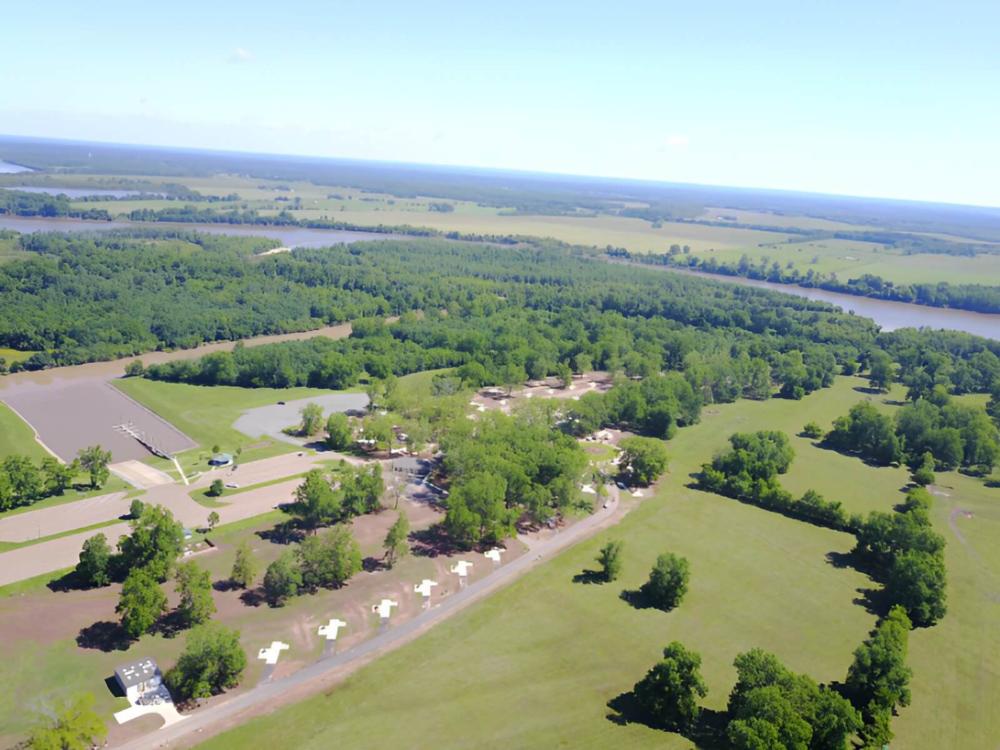 Birds eye view of the park