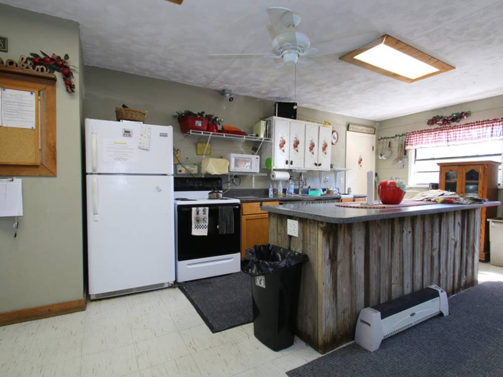 Closer view of the kitchen area and facilities at The Oaks at Zephyrhills