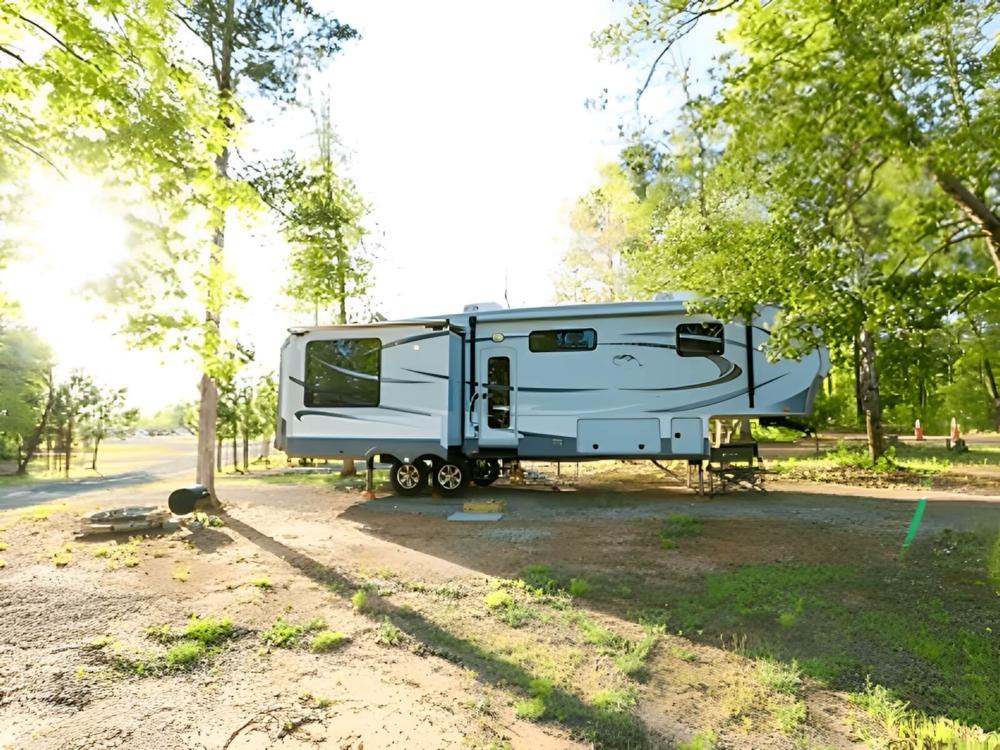 RV parked at Broad River Campground & RV Park