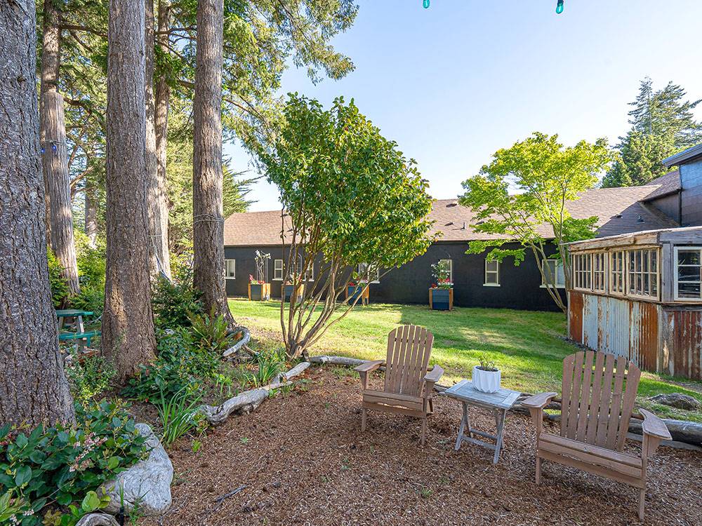 Outdoor campground sitting area