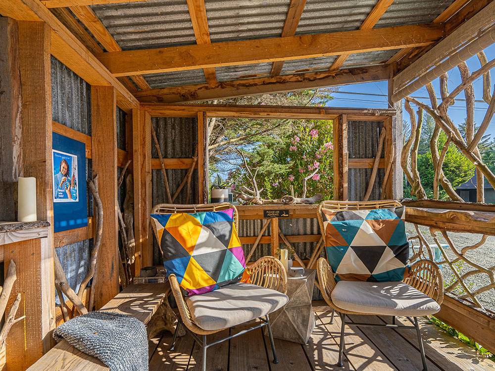 Covered sitting area