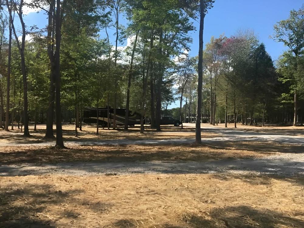 RV parked at site Old Mill Camp & General Store