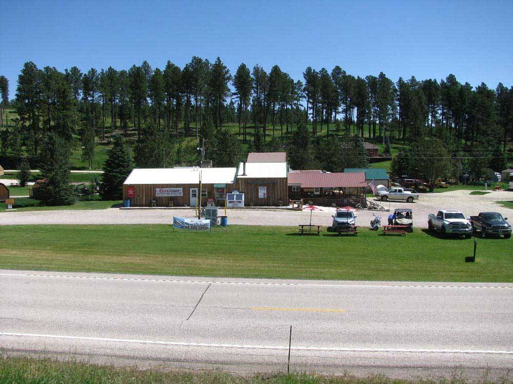 Aerial view of the office at CUSTER CROSSING FAMILY CAMPGROUND