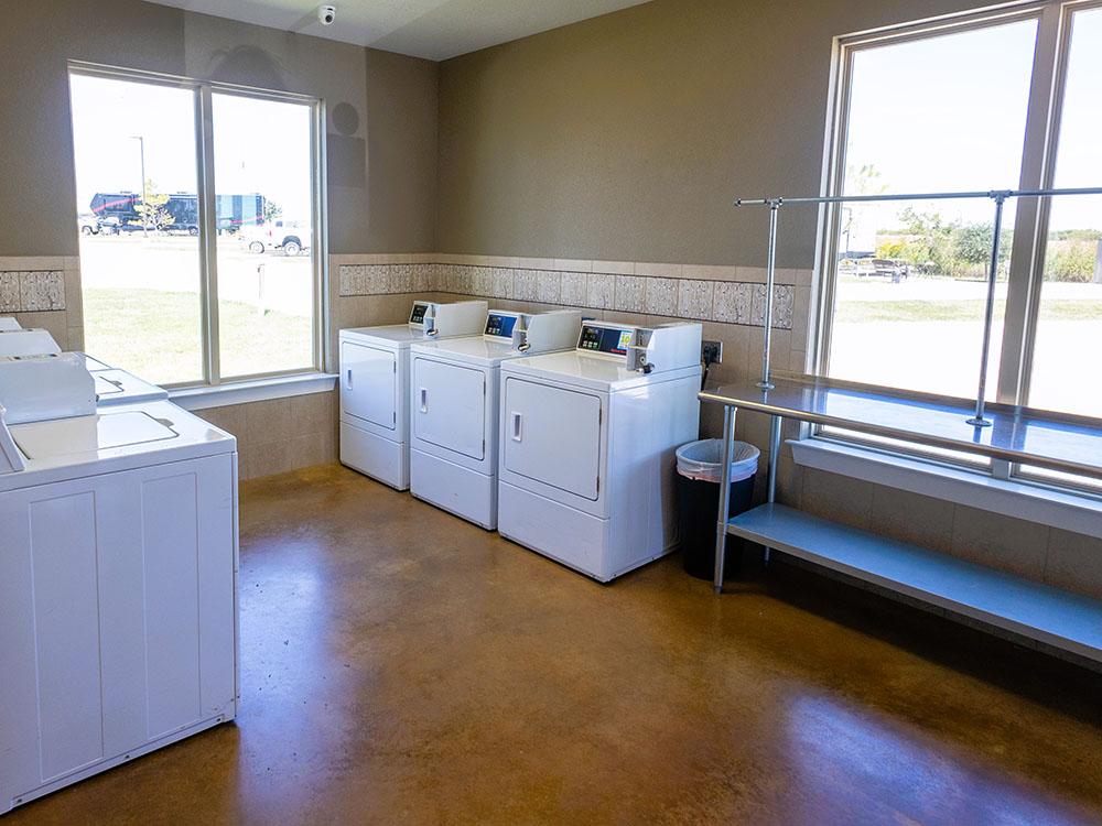 Interior of the laundry facility at TEXAS RANCH RV RESORT