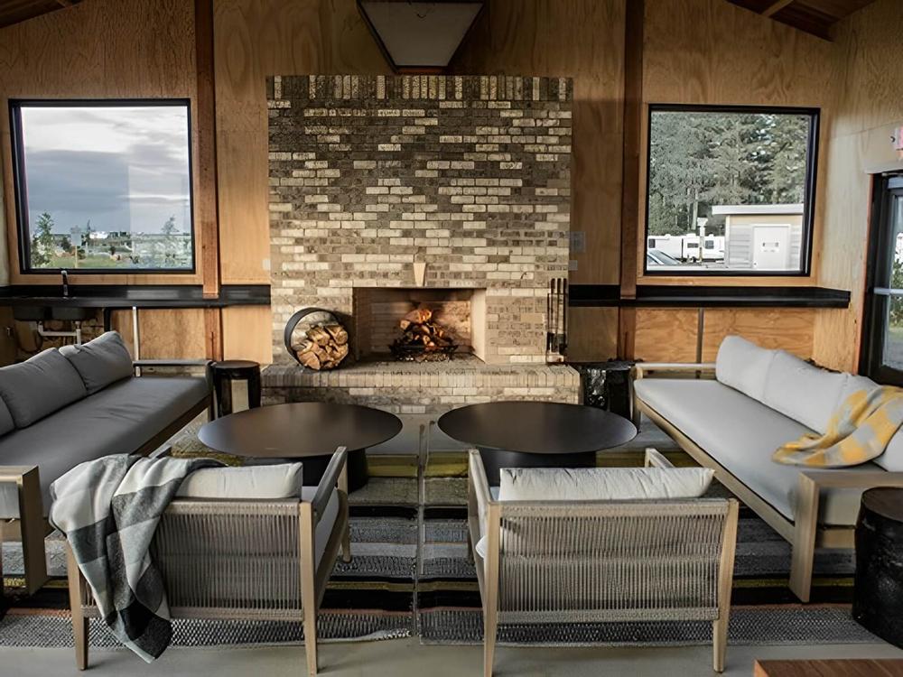 Interior of a rental cabin