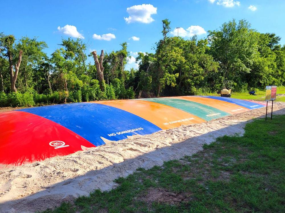 A colorful jump pad at SUMMER BREEZE USA KATY