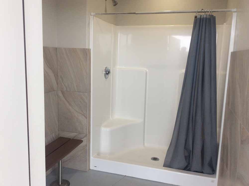 The very clean shower at FREMONT RIVER RV PARK