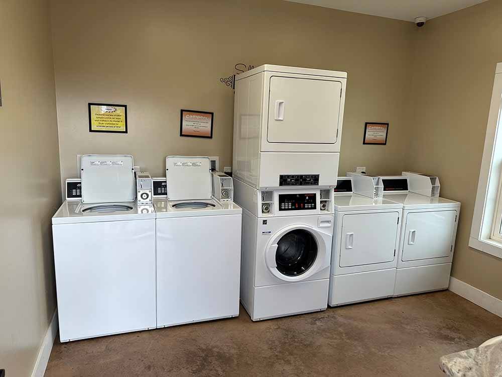 Inside the laundry facilities at CLEMSON RV PARK AT THE GROVE