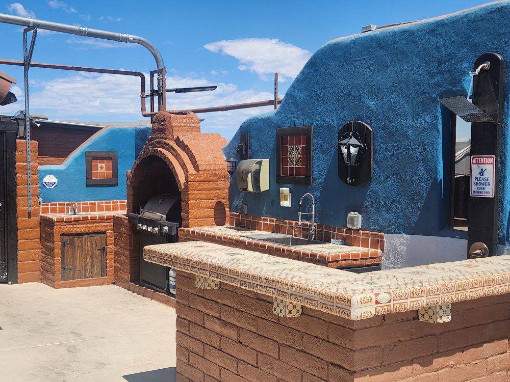 Outdoor bbq area