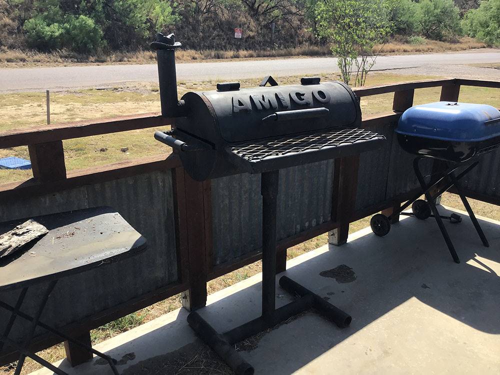 Outdoor grills at Amigo Inn & RV Park