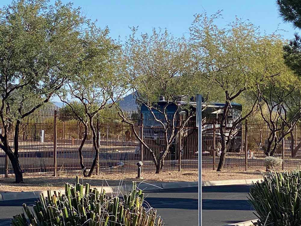 RV parked in paved site at CASINO DEL SOL RV PARK