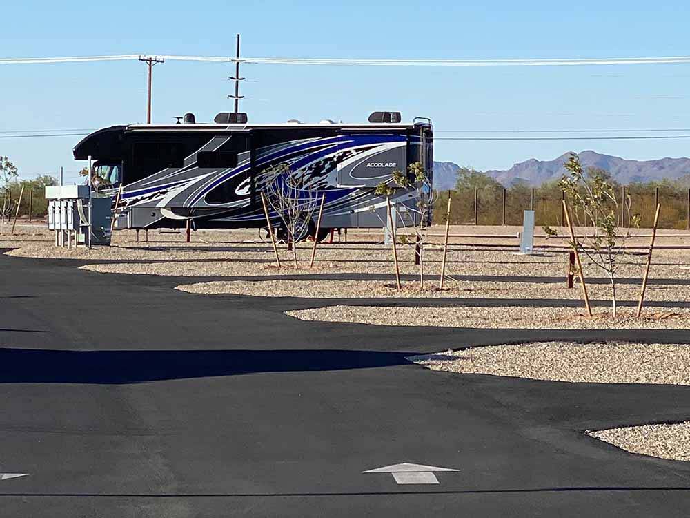 Accolade motorhome parked in a site at Casino Del Sol RV Park