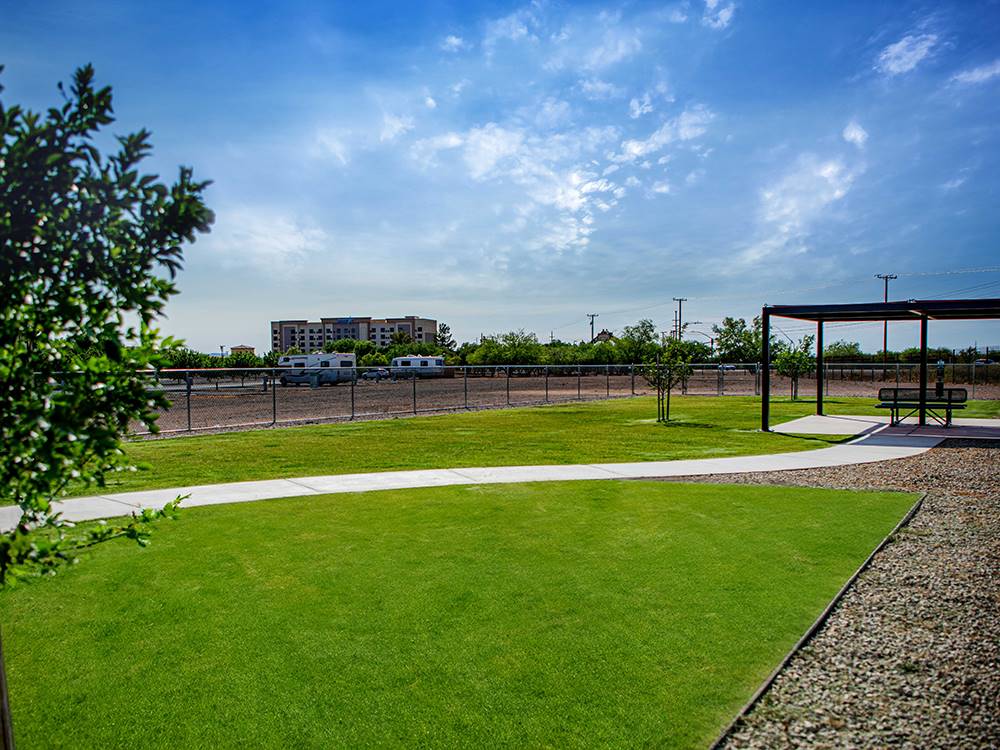 Large grass area at Casino Del Sol RV Park