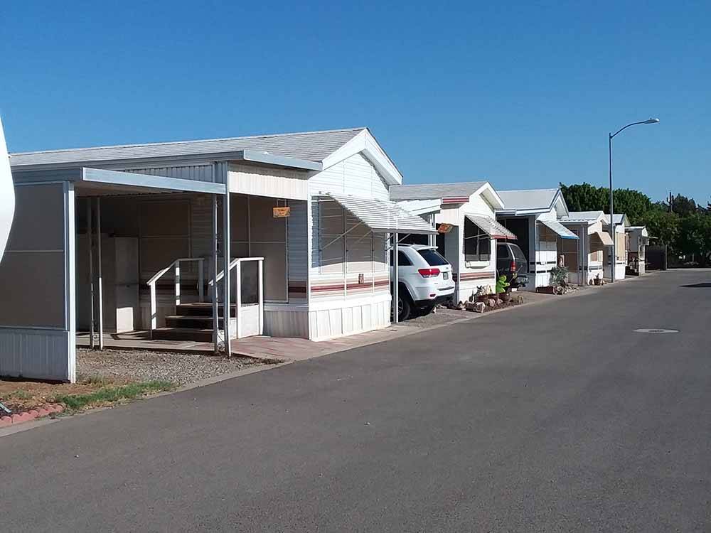 A row of mobile homes at GOLDWATER MOBILE HOME & RV PARK