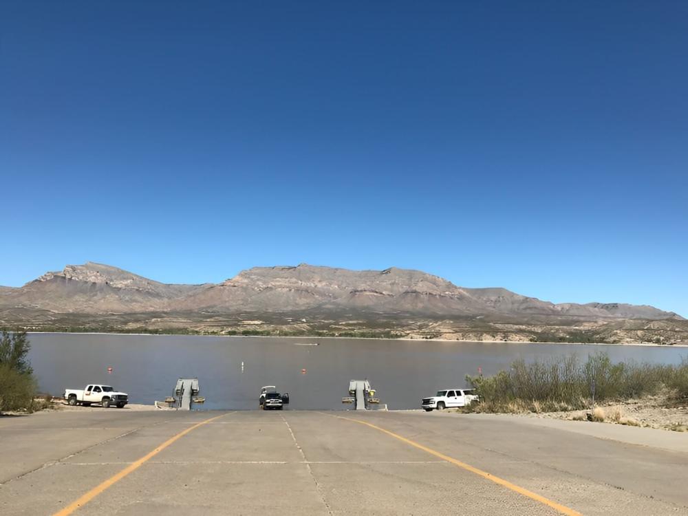 Boat loading/unloading area at Caballo Country Store & RV Park
