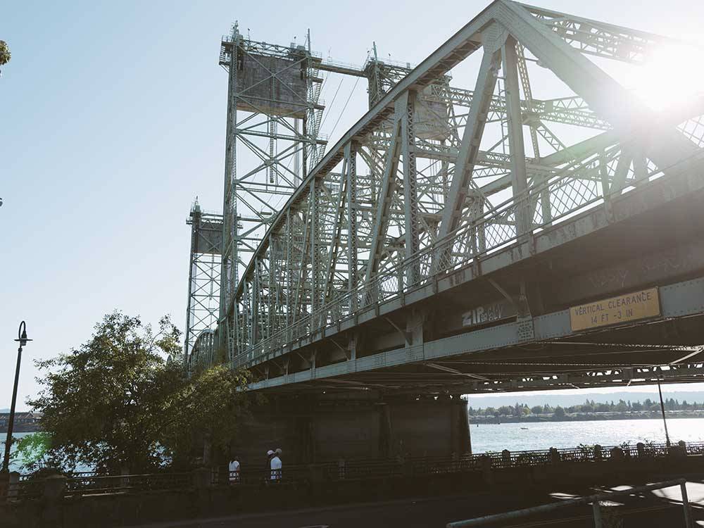 The Oregon-Washington Bridge nearby at CLARK COUNTY FAIRGROUNDS RV PARK AND STORAGE