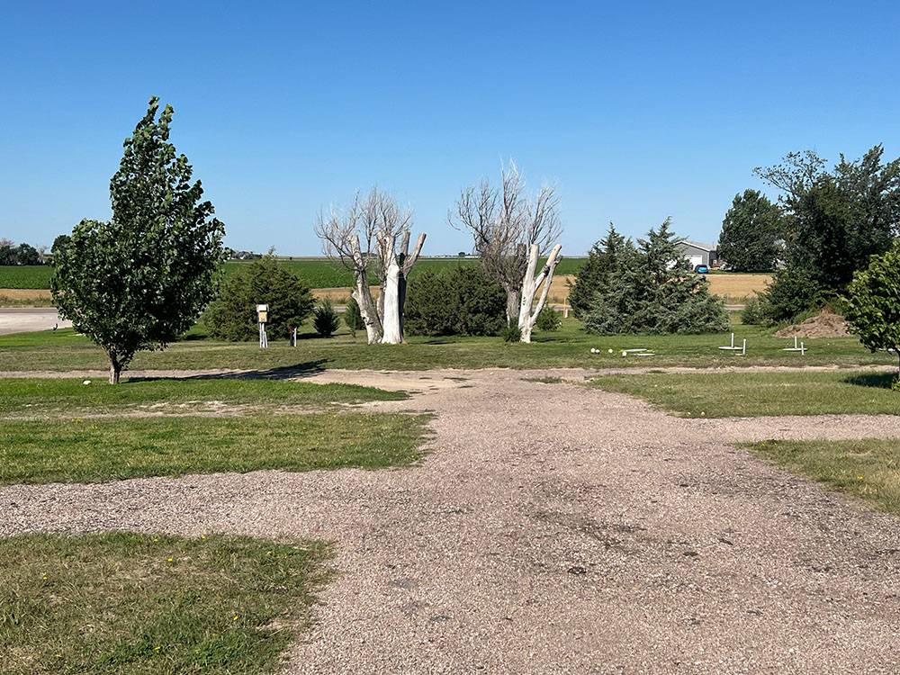 Dirt roads leading to sites