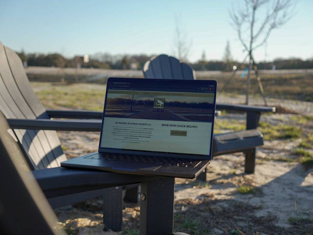 A laptop on a chair