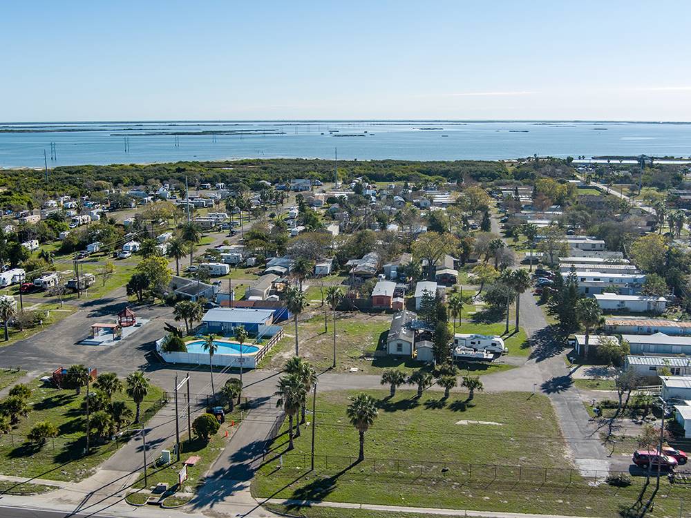 Drone view of park and grounds