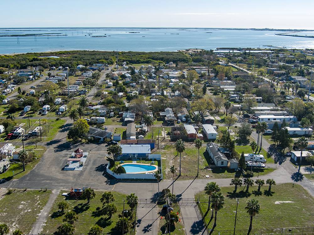 Aerial view of park and grounds