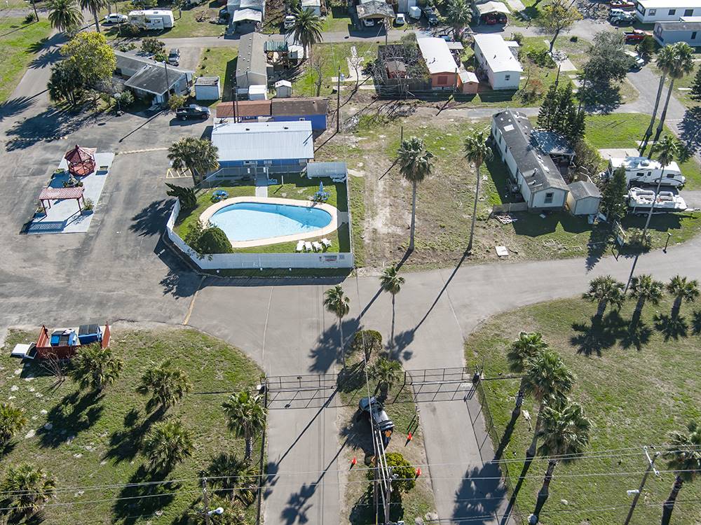 Aerial view of pool
