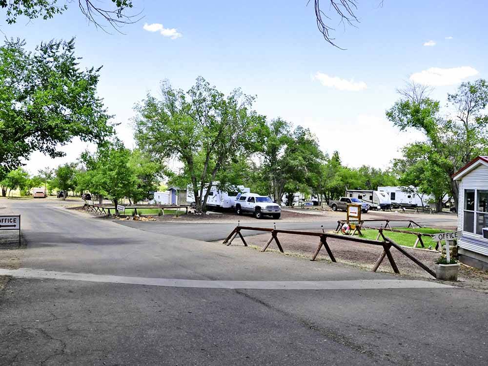 The driveway next to office at ST JOHNS RV RESORT