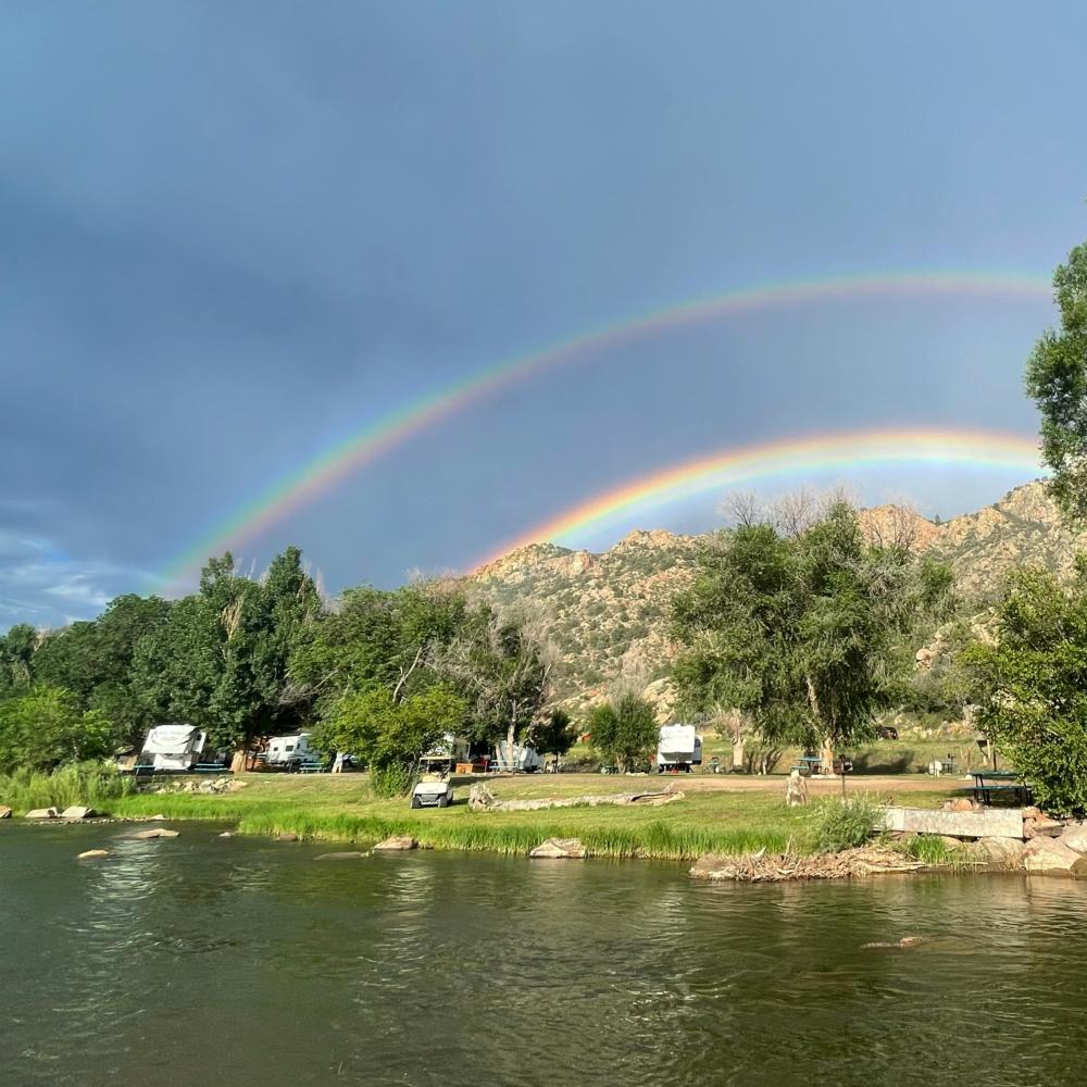 Rainbow in the sky at Sweetwater River Ranch
