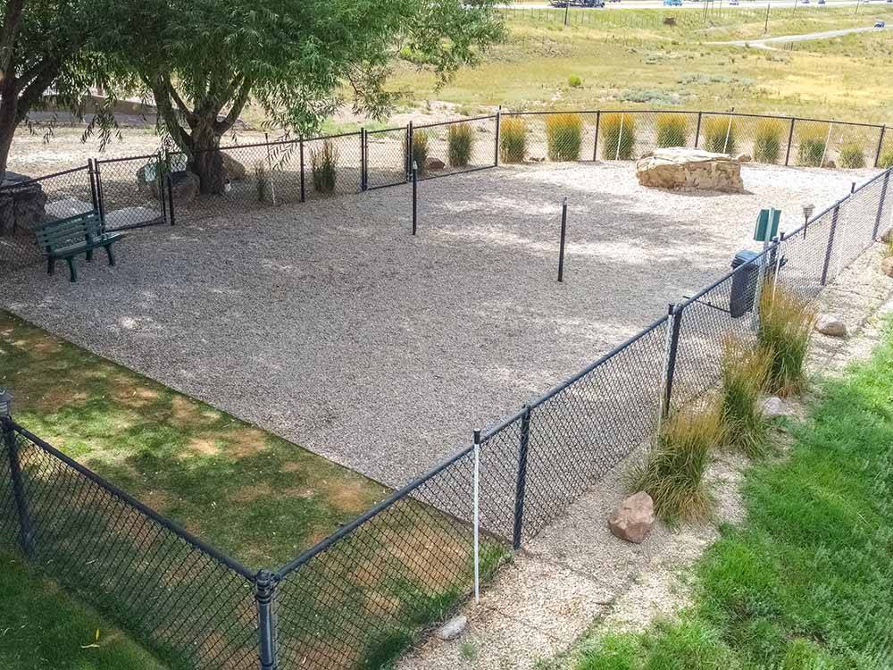 Dog exercise area, fenced in at PARK CITY RV RESORT