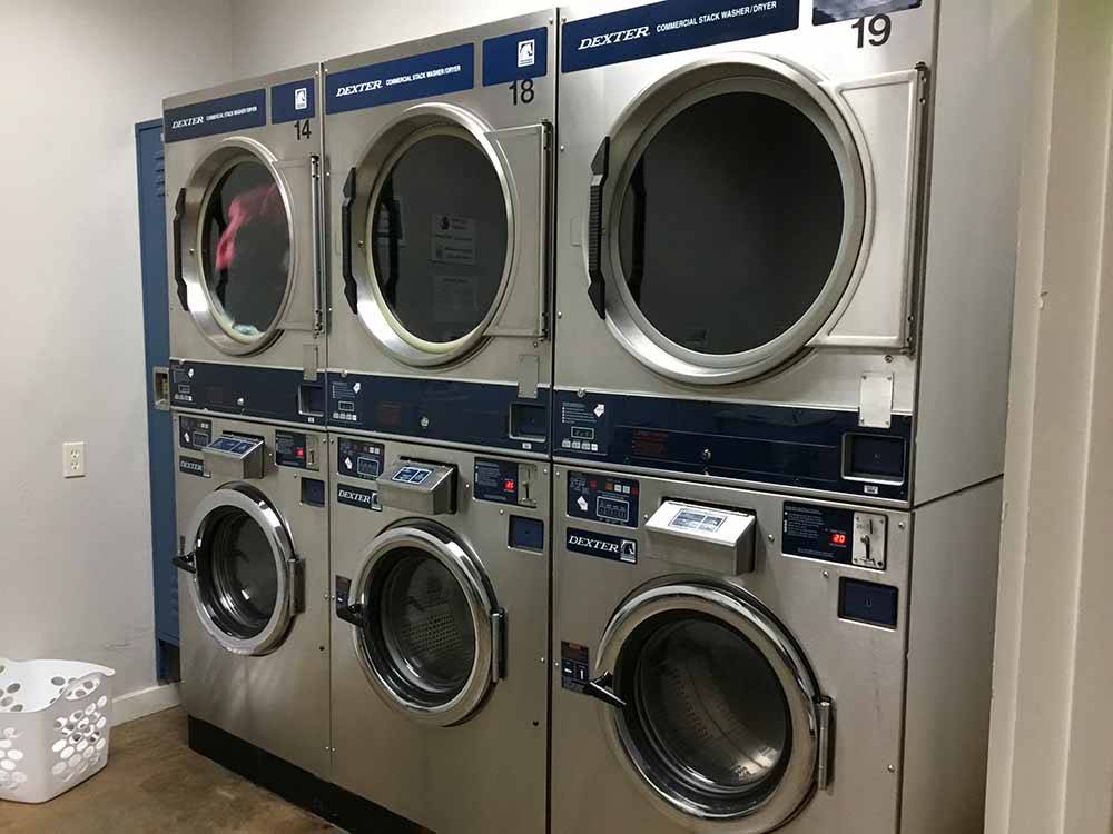The new washers and dryers at BRAZOS TRAIL RV PARK