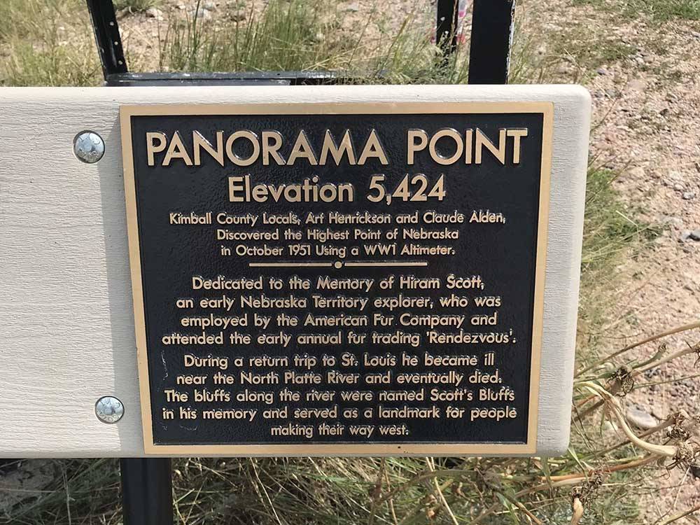 The sign for Panorama Point at HIGH POINT RV PARK
