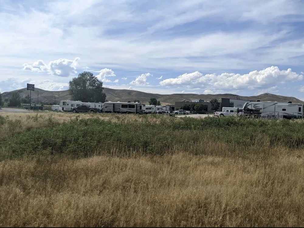 A field in front of the campground at DILLON MOTORCOACH  RV PARK