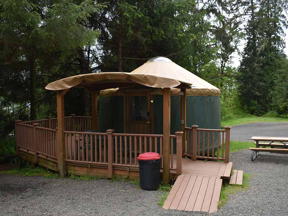 One of the rental yurts at VISTA PARK