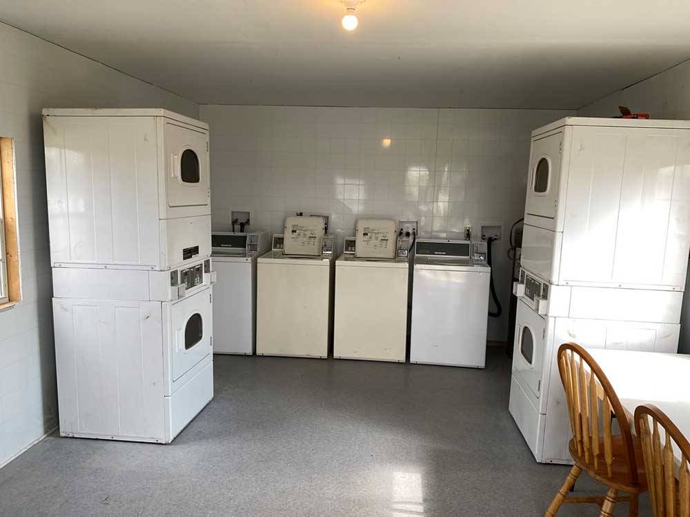 The washing machines and dryers at COOK'S LAKE RV RESORT & CAMPGROUND