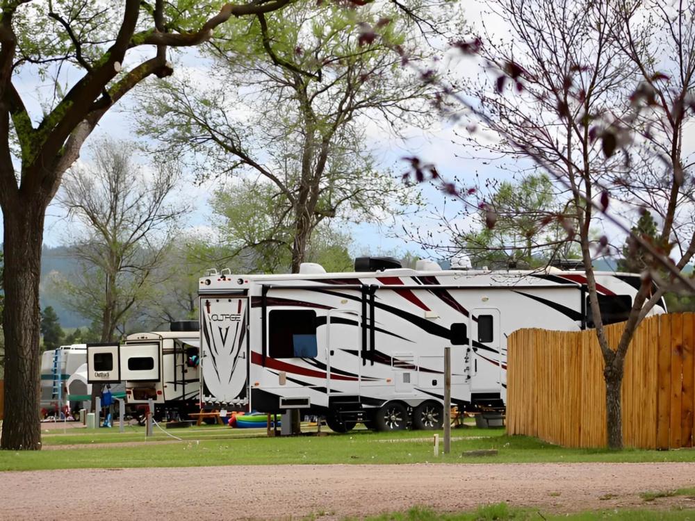RVs parked in sites