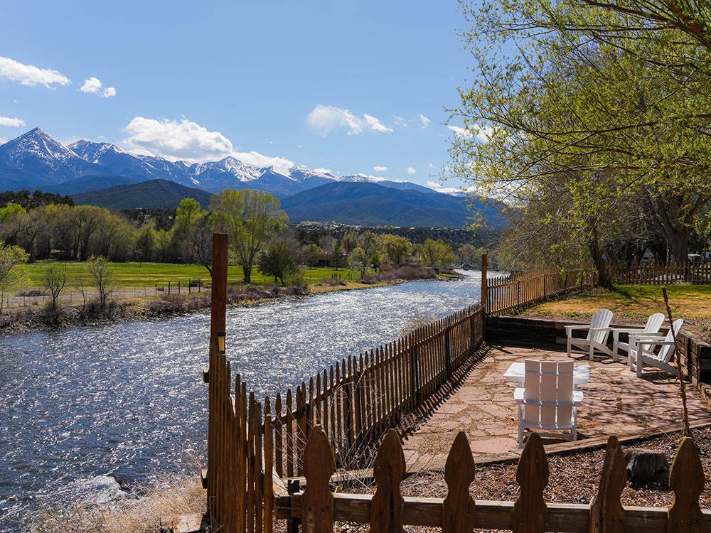 Sitting area looking out to the water