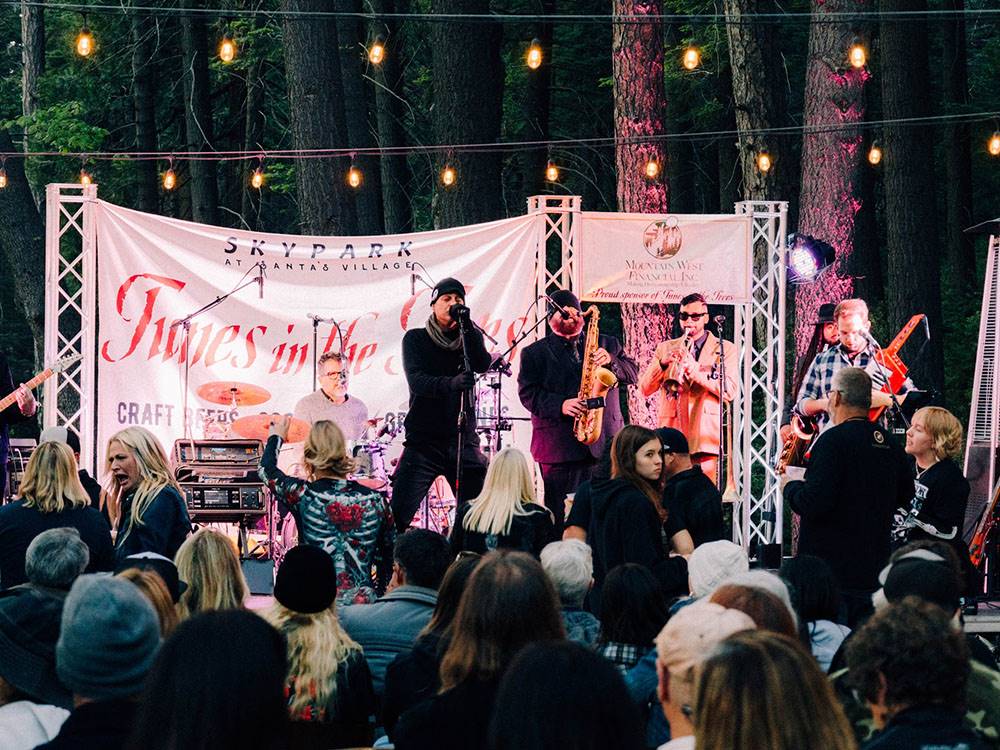 A band performing on stage