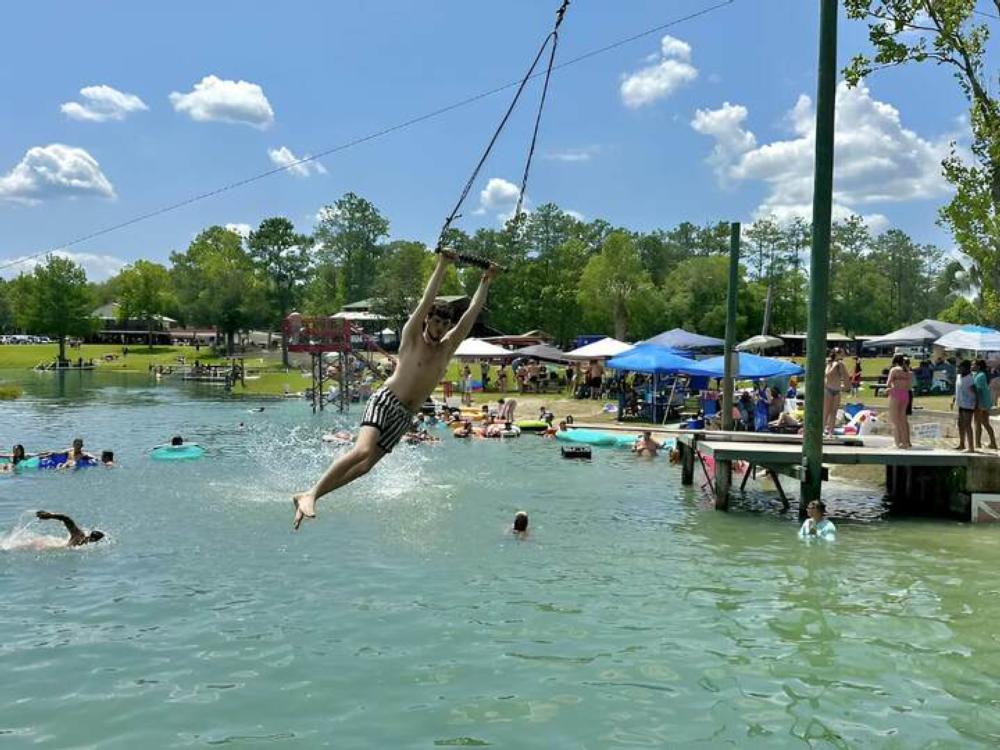 Water play area at Vortex Spring Adventures