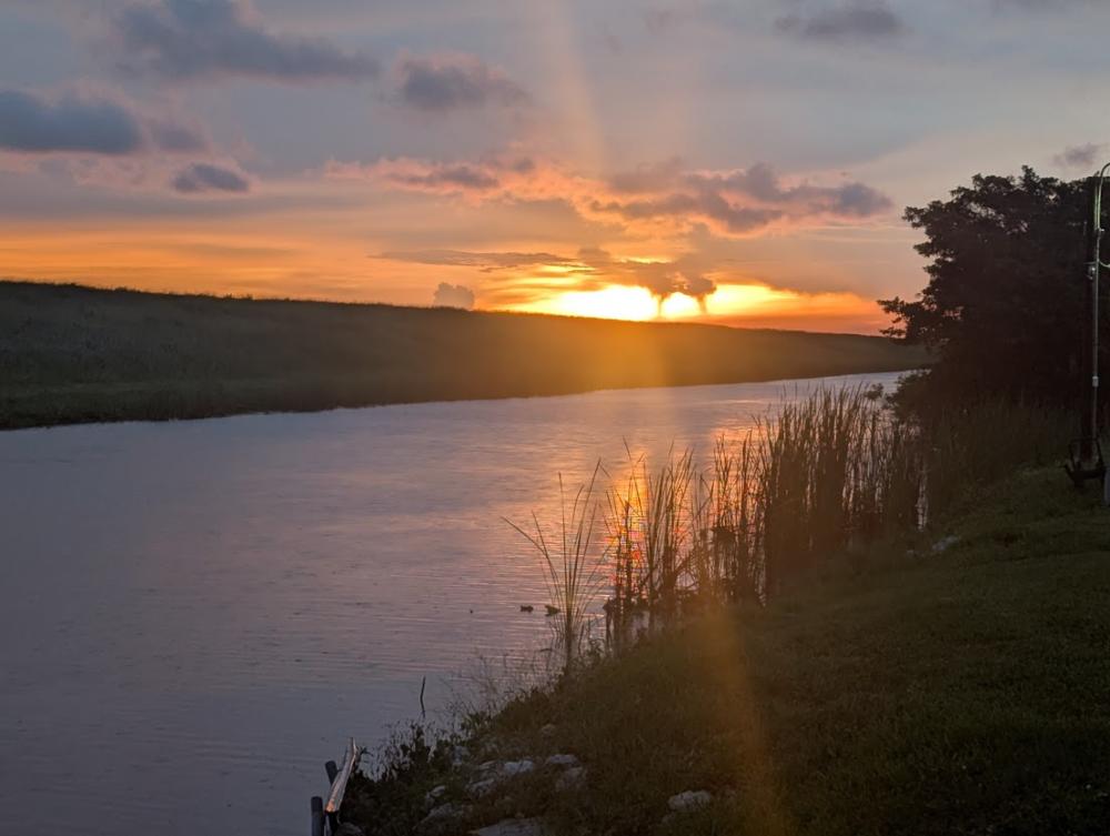 Sunset over the lake