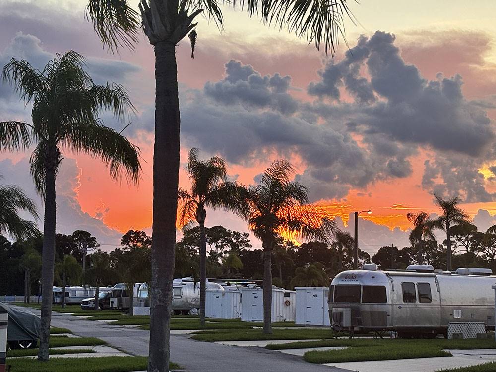 RV sites at dusk