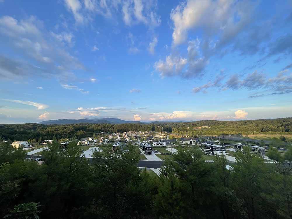 An aerial view of the campsites at TALONA RIDGE RV RESORT