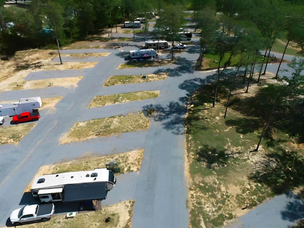 Overhead view at site 4 County RV Park & Campground