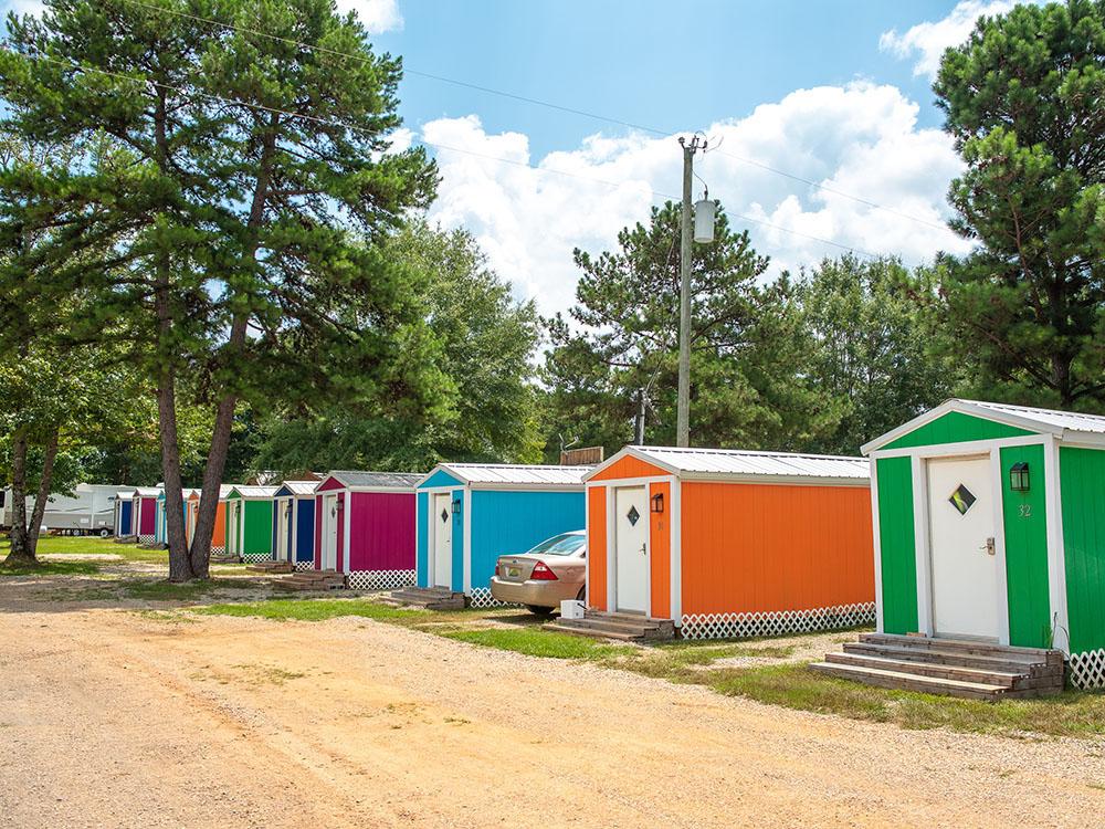 Colorful rentals at TALLADEGA PIT STOP RV PARK & CAMPGROUND