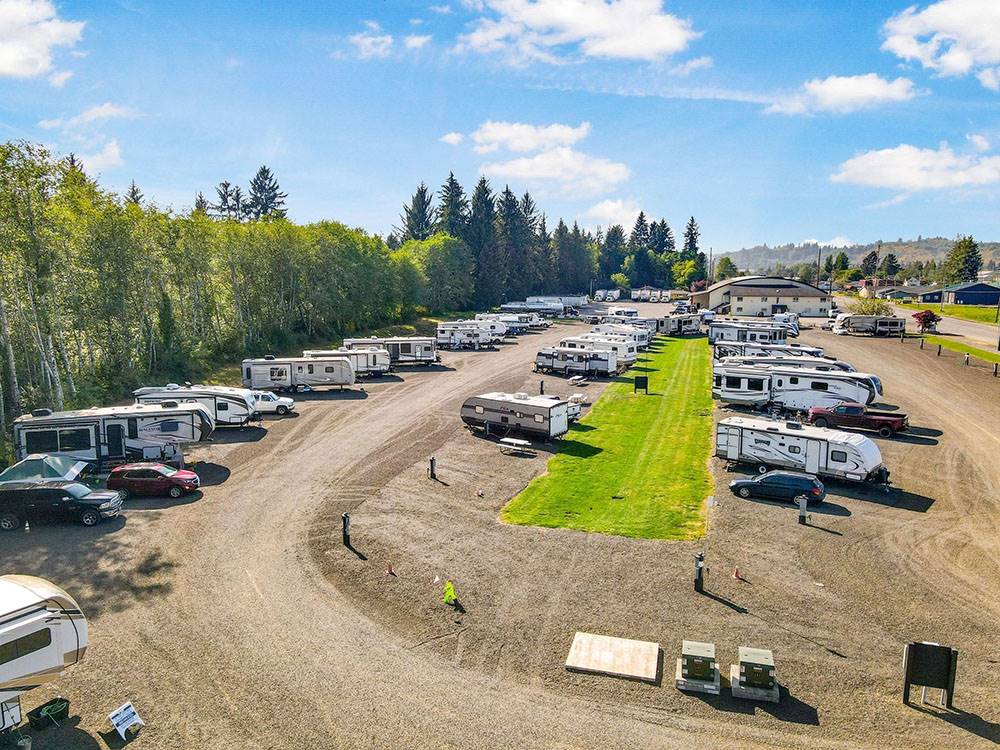 The gravel road between the RV sites