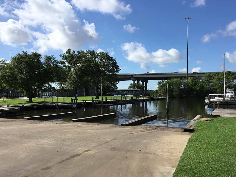 Four separate boat ramps at BEAUMONT RV & MARINA