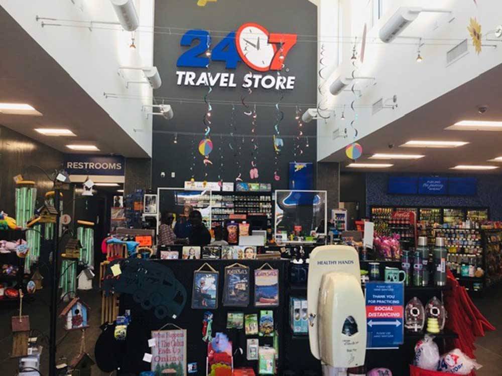 24 7 Travel Store interior view at FLATLAND RV PARK