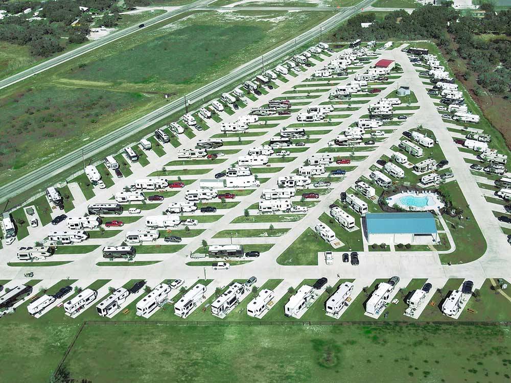 An aerial view of the property at REEL CHILL RV RESORT
