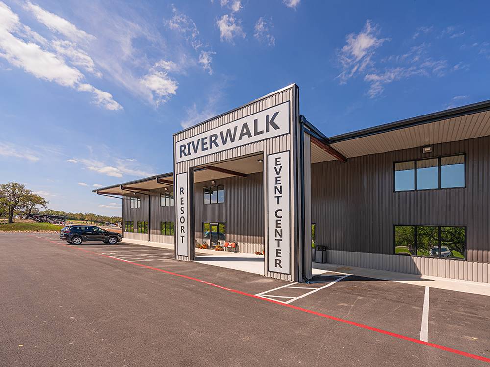 Entrance to office at Riverwalk RV Resort