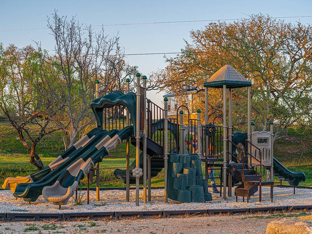 A large playground for children at Riverwalk RV Resort