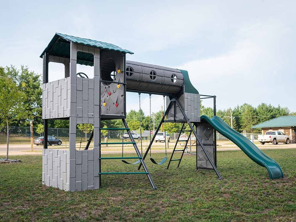 The playground equipment at EVERGREEN PARK & CAMPGROUND