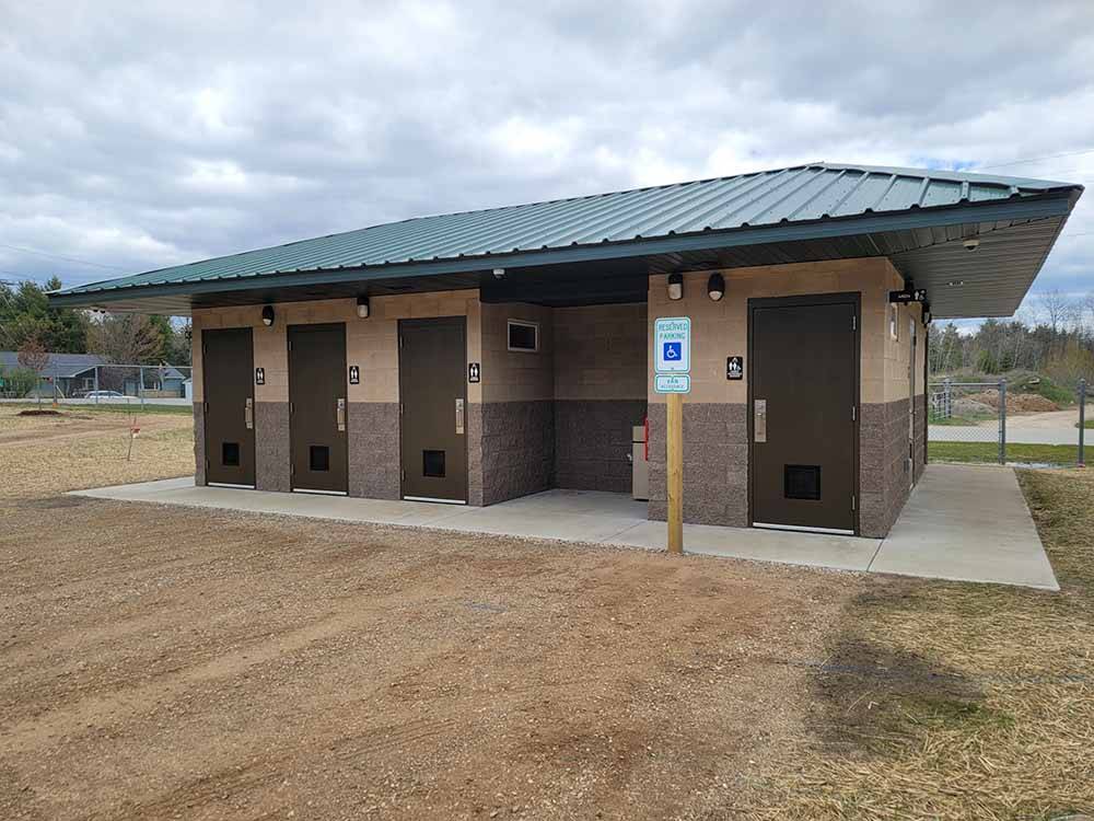 The restroom building at EVERGREEN PARK & CAMPGROUND